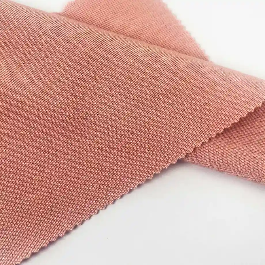 kain katun bambu yang eco-friendly dengan warna peach