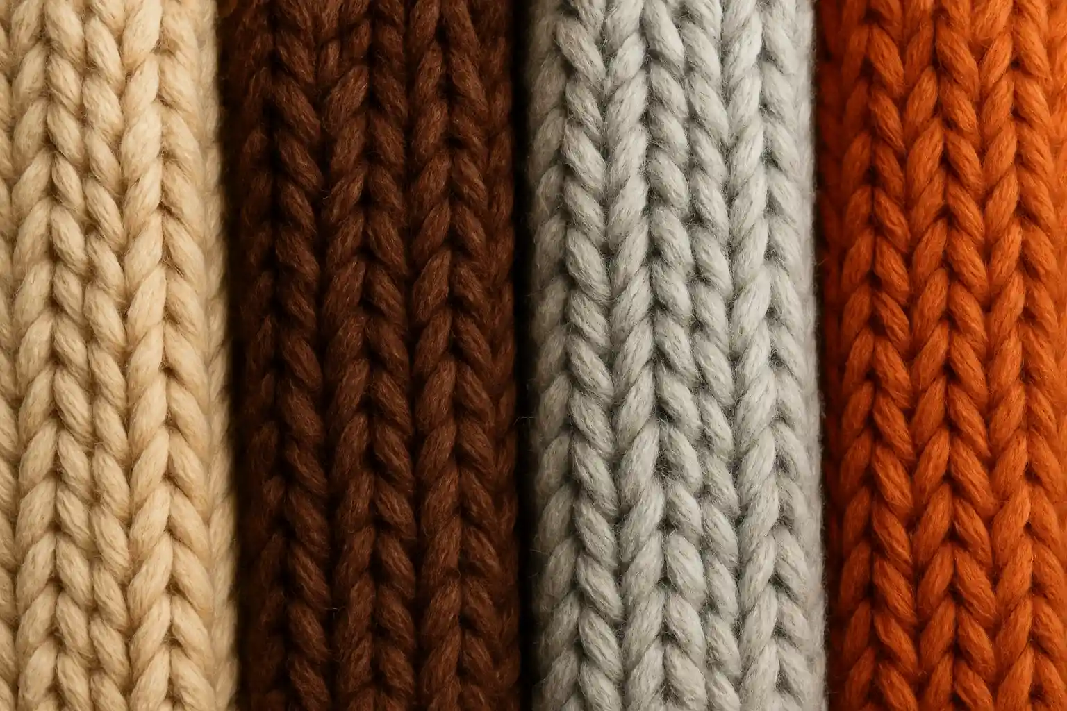 4 warna kain wol dengan motif tenun yang terlihat jelas