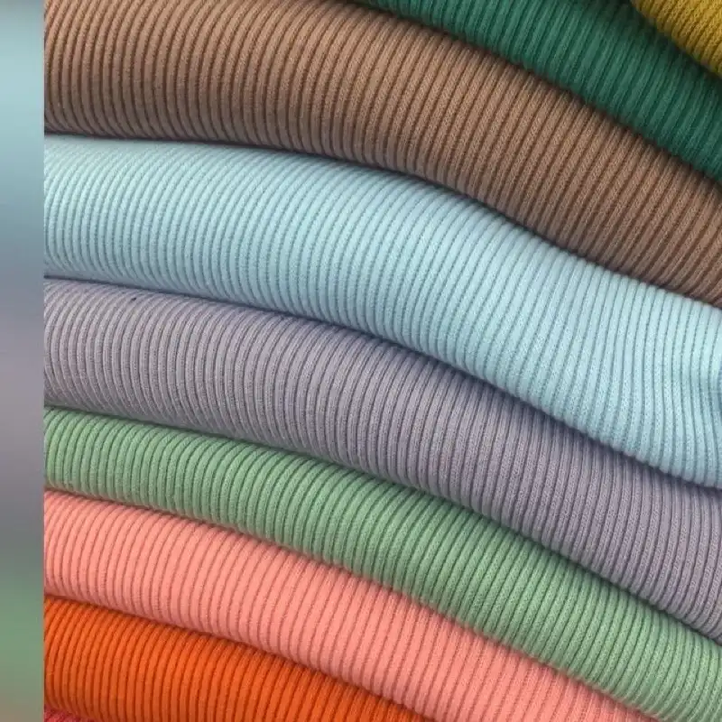 tekstur kain knit dengan berbagai macam warna