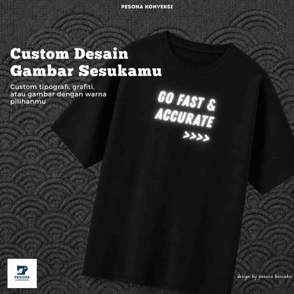 custom kaos sablon polyflex reflektif